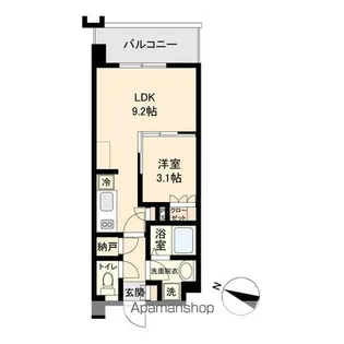 オープンブルーム二子【6階】の間取り