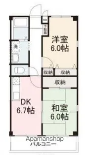 宮脇書店仏生山マンション【2階】の間取り