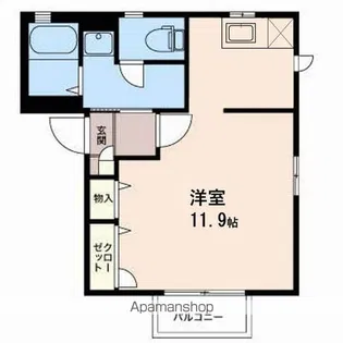シャルム城東【B202号室】の間取り