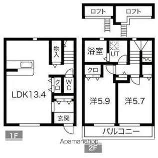 ジュール六番館【1階】の間取り