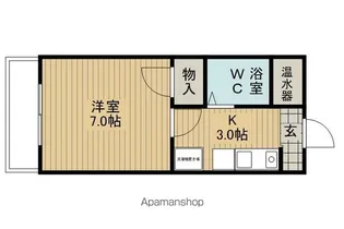 コーポU【5号室】の間取り