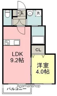 ラフォーレ名残Ⅵ B【1階】の間取り