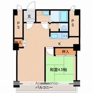 真駒内緑町団地1号棟【205号室】の間取り