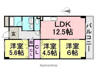 エスペラール【4階】の間取り