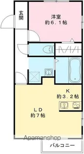 パストラル西大島【201号室号室】の間取り