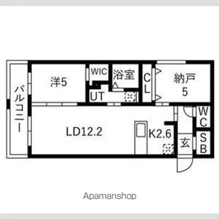 ヴィレッジ円山テラス【2階】の間取り