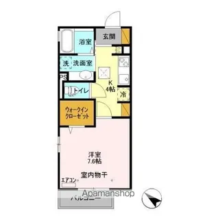 1Kの間取り画像
