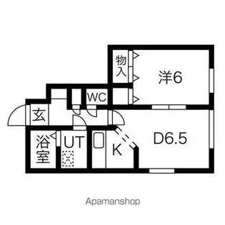 カレッジサイドいくね【306号室】の間取り