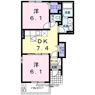 ミニョン アンジュⅢ【1階】の間取り