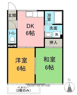 スカイハイツ A棟【1階】の間取り