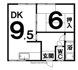 すずらんハイツ【1号室】の間取り
