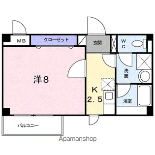 ANDY HILLS A棟【1階】の間取り