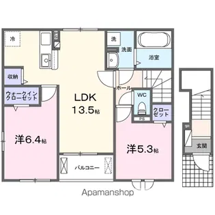 グローブB【2階】の間取り