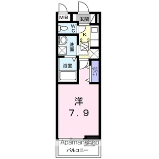 1Kの間取り画像