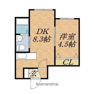GRANDIR北大前【2階】の間取り