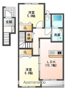 ブランシャル【2階】の間取り