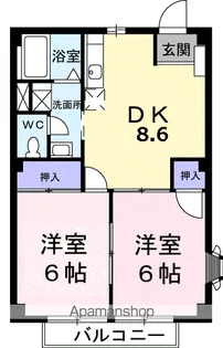 ハッピーハイム【1階】の間取り