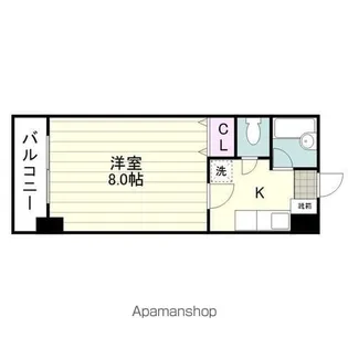 トレーン・ベル郡元【202号室】の間取り