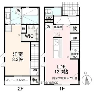 セイントスカイ B・C・D棟【D-3号室】の間取り