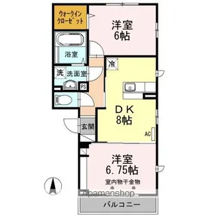ラ・フルール【2階】の間取り