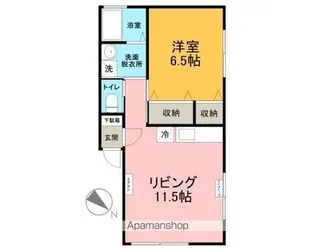コーポコロンビア【102号室】の間取り