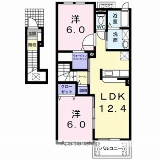 ステラパルテB【2階】の間取り