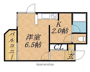 エムズアパートメント【302号室】の間取り