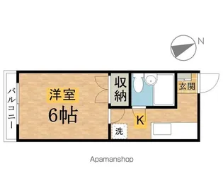 カーサ四谷【108号室】の間取り