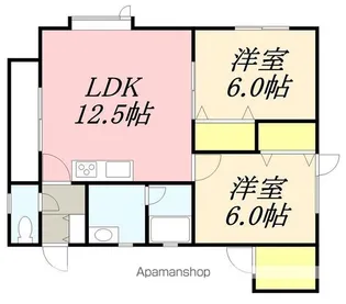 メゾンELLE Ⅱ【2階】の間取り