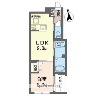 ロータス下北沢【102号室】の間取り