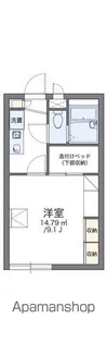 レオパレスもえぎ【205号室】の間取り