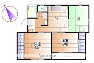 Dマンション竜王【102号室】の間取り
