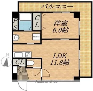 ティアラタワー中島倶楽部【1112号室】の間取り