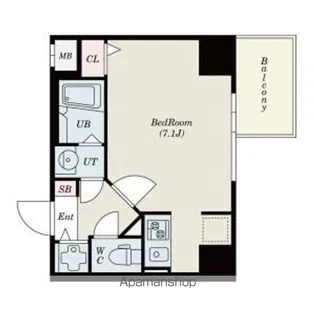 SーRESIDENCE難波BRILLER【5階】の間取り