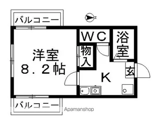 ヒルズ山花【302号室】の間取り