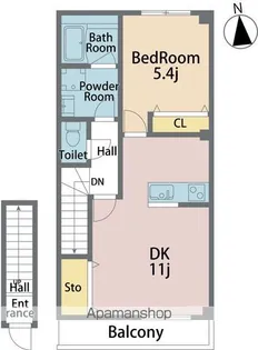 アル・羽ノ浦A【204号室】の間取り