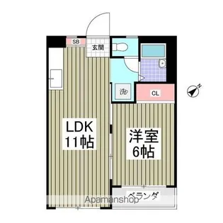 東京都足立区関原1丁目【マンション】の間取り