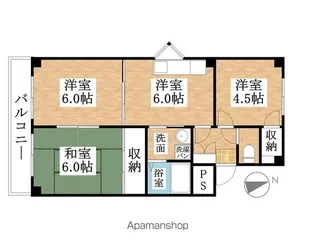 青山マンション【305号室】の間取り