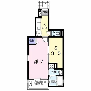 オーブアビタシオンⅡ番館【1階】の間取り