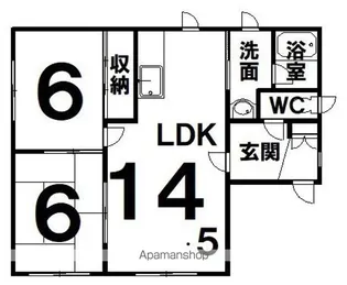 関谷ハイツF【F-2号室】の間取り