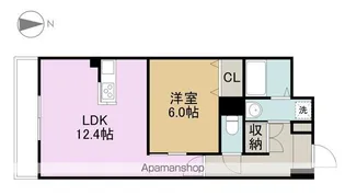 クレリア南一番【1階】の間取り