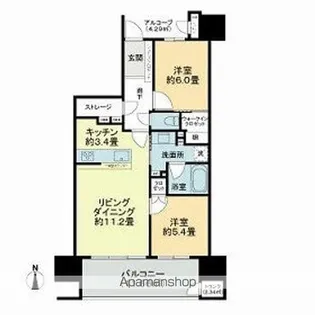 サーパス松本深志【11階】の間取り