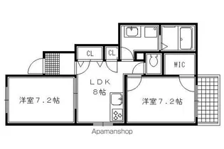 ファミーユ千本【1階】の間取り
