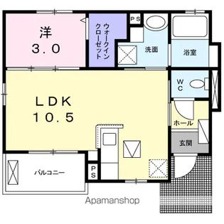 ベル・リオンA【1階】の間取り