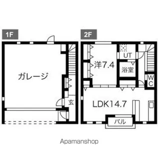 ガラージュ・ド・ルクスみゆき【1階】の間取り