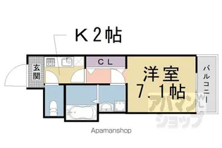 VINE OAK AGEHA(バインオークアゲハ)【402号室】の間取り