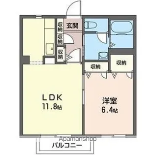 グランヴィーブルD【1階】の間取り