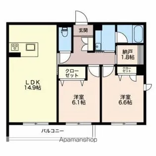 ラムズヒルⅢ【2階】の間取り