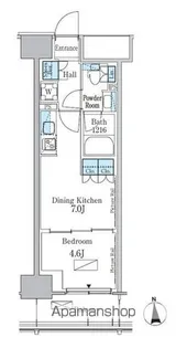 パークアクシス新宿百人町【7階】の間取り