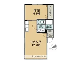 コーポアカデミー【201号室】の間取り